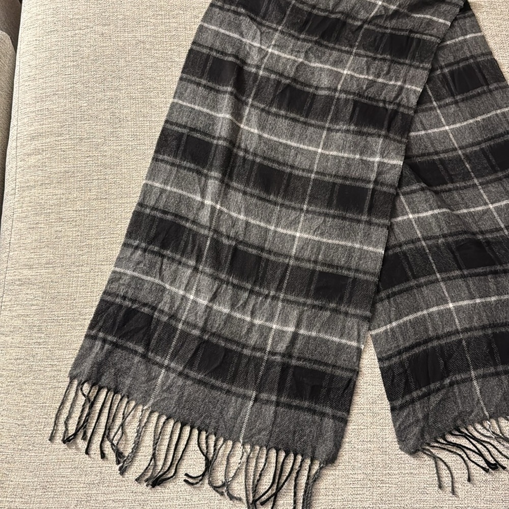 🧣 NWT Men’s Plaid Scarf – L’Accessorio Italiano - Picture 2 of 4